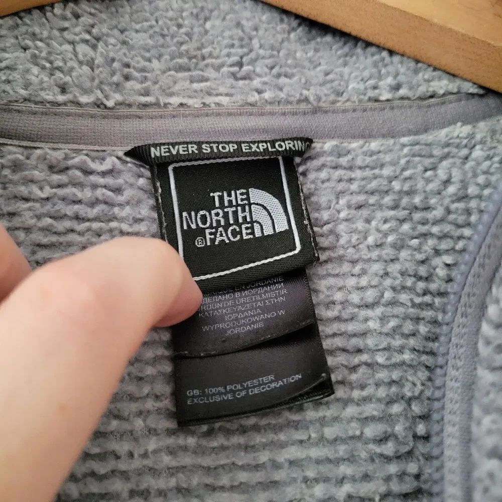 North Face Gray Zip Up Fleece Small - Picture 8 of 15